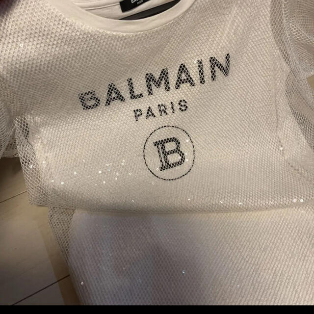 BALMAIN大人OK希少14A キラキラスパンコールTシャツ