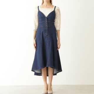 ジルバイジルスチュアート(JILL by JILLSTUART)のJILL by JILLSTUART◇ストラップデニムジャンスカ(ひざ丈ワンピース)