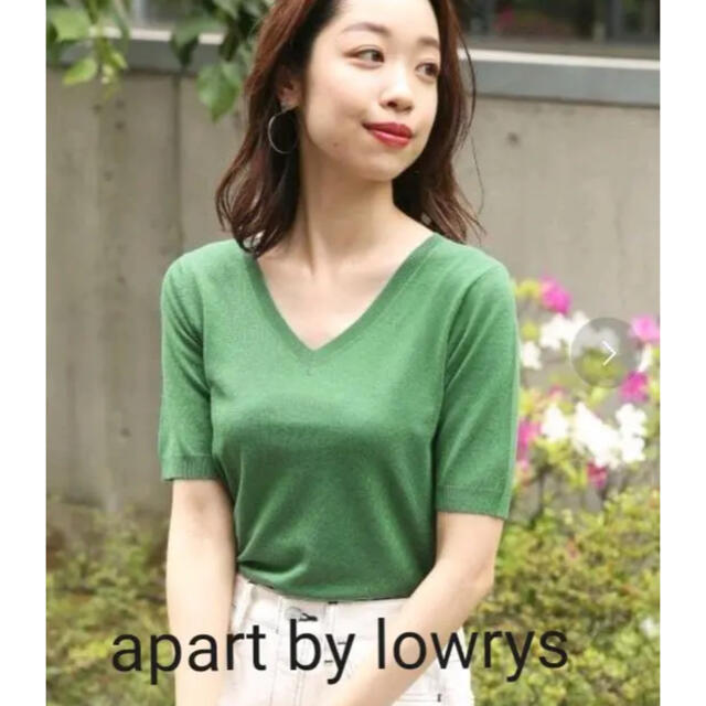 apart by lowrys(アパートバイローリーズ)のapart by lowrys　半袖ニット レディースのトップス(カットソー(半袖/袖なし))の商品写真