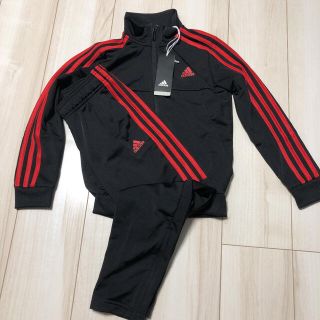 アディダス(adidas)の【新品】adidas アディダス ジャージ上下　120 黒／赤(その他)