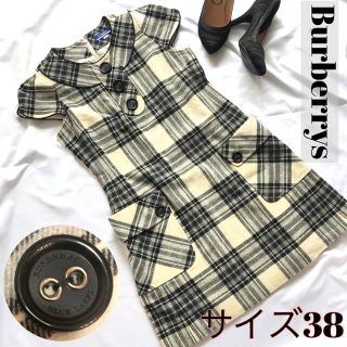 バーバリーブルーレーベル(BURBERRY BLUE LABEL)の【クリーニング 済】バーバリー Burberry ノバチェック フレンチスリーブ(ひざ丈ワンピース)