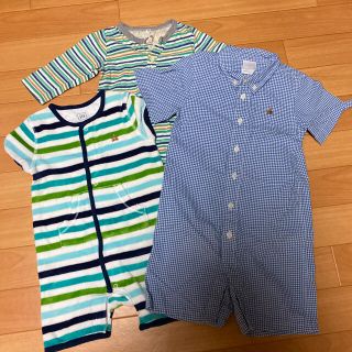 ギャップ(GAP)の☆3枚セット☆GAP/ギャップ カバーオール　70cm 80cm 90cm(カバーオール)