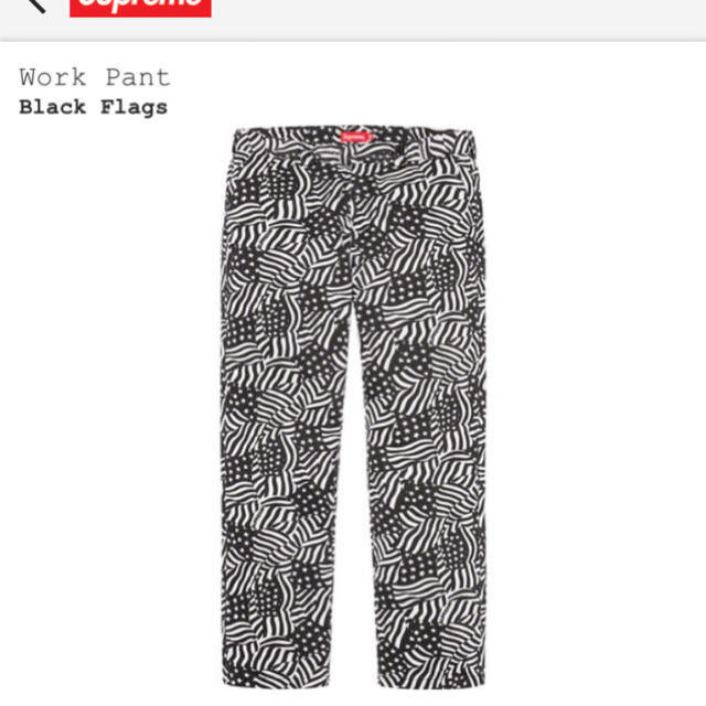 Supreme 20ss Work Pants Black Flag Flagsチノパン - チノパン