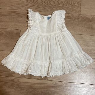 ベビーギャップ(babyGAP)のワンピース チュニック トップス ホワイトドレス(ワンピース)