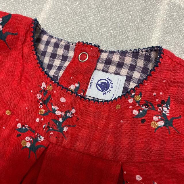 PETIT BATEAU(プチバトー)のPETIT BATEAU ワンピース 18m/81cm キッズ/ベビー/マタニティのベビー服(~85cm)(ワンピース)の商品写真