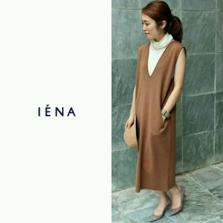 イエナ(IENA)の美品15AWダブルフェイスニットOP(ロングワンピース/マキシワンピース)