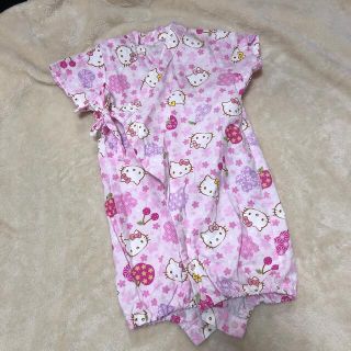 ハローキティ(ハローキティ)の美品！50-60 ロンパース キティちゃん 甚平(甚平/浴衣)