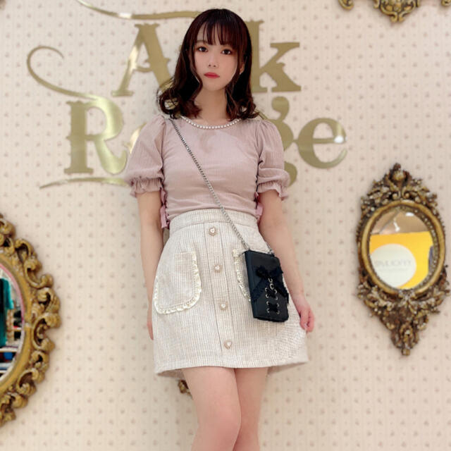Ank Rouge - Ank Rouge☆最新☆春物☆新品☆サテンツイードスカート