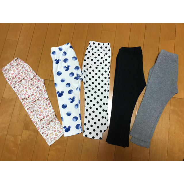 UNIQLO(ユニクロ)のUNIQLO レギンス　90  ５枚セット キッズ/ベビー/マタニティのキッズ服女の子用(90cm~)(パンツ/スパッツ)の商品写真