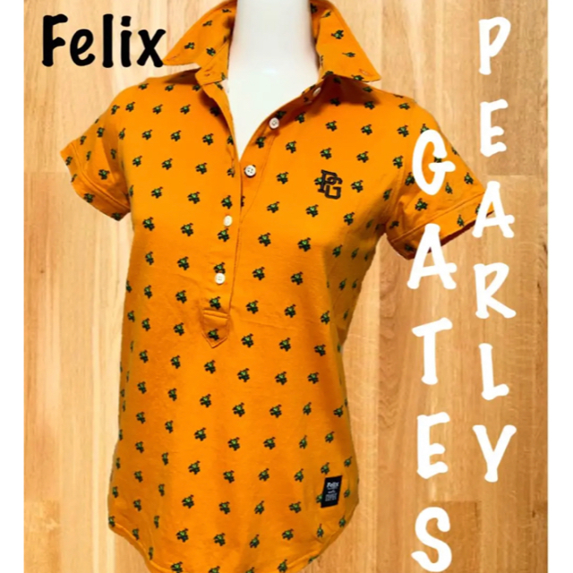 限定✨パーリーゲイツ  Felix  総柄  半袖  ポロシャツ  レディース