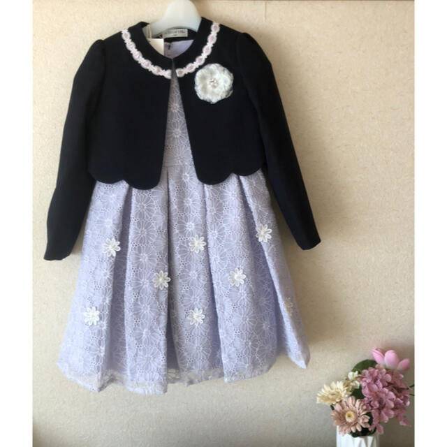 chopin ショパン　フラワーパステルレースアンサンブル　130 キッズ/ベビー/マタニティのキッズ服女の子用(90cm~)(ドレス/フォーマル)の商品写真