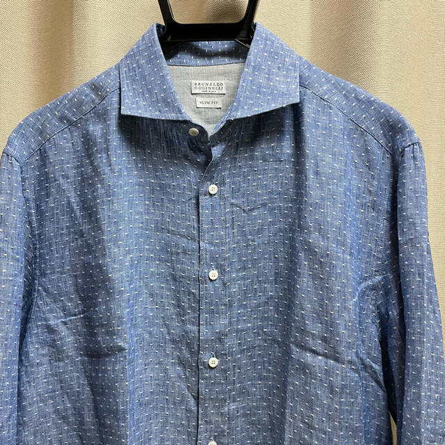 BRUNELLO CUCINELLI(ブルネロクチネリ)のブルネロクチネリ 麻リネン 長袖シャツ メンズ メンズのトップス(シャツ)の商品写真