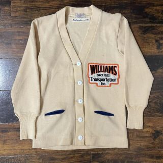 ダブルアールエル(RRL)の希少 50s Vintage ウール レタード カレッジ カーディガン USA(カーディガン)