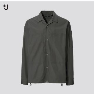 ユニクロ(UNIQLO)の【OLIVE S】 UNIQLO ＋J スーピマコットンオーバーサイズシャツ(ミリタリージャケット)