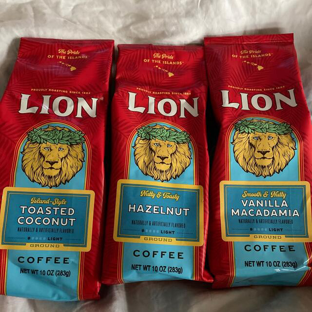 LION(ライオン)の2児の母様専用ハワイのライオンコーヒー3種セットとエコバッグトレーダージョーズ 食品/飲料/酒の飲料(コーヒー)の商品写真