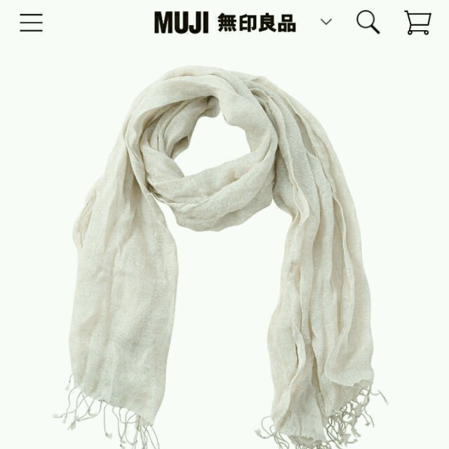 MUJI (無印良品)(ムジルシリョウヒン)の【値下げ】無印★イエローストール レディースのファッション小物(ストール/パシュミナ)の商品写真