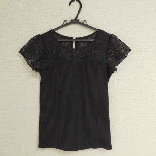 プロポーションボディドレッシング(PROPORTION BODY DRESSING)のpropotion body dressing袖レースリブカットソー　ブラウス(カットソー(半袖/袖なし))