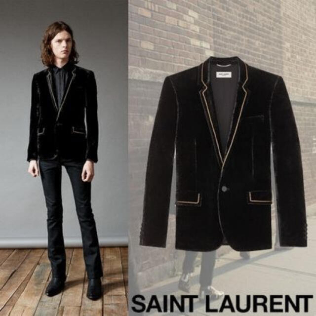 美しい Saint Laurent - サンローラン ベルベットジャケット テーラードジャケット - fivd.io