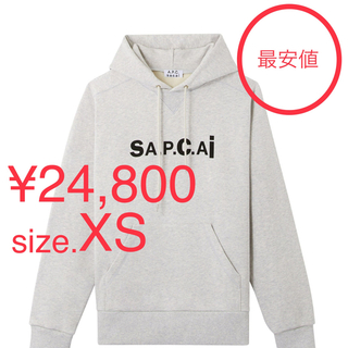 サカイ(sacai)の2021 A.P.C.×sacai フーディー グレー(パーカー)