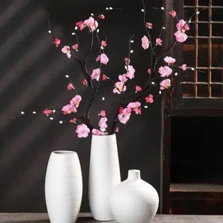 3点セット　陶器花瓶　手作り フラワーベース 花器　花瓶(花瓶)