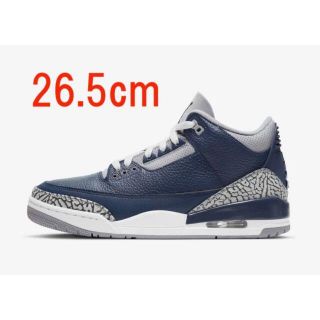 ナイキ(NIKE)のNIKE AIR JORDAN 3 ミッドナイトネイビー26.5cm(スニーカー)