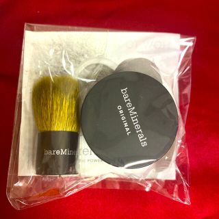 ベアミネラル(bareMinerals)のベアミネラル  オリジナルファンデーション03&ブラシ&ベースセット 新品(ファンデーション)