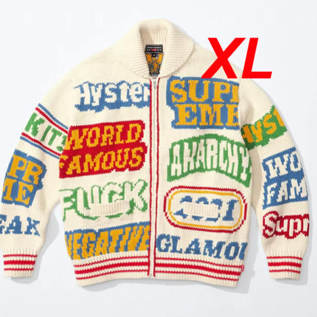 Supreme(シュプリーム)のSupreme HYSTERIC Logos Zip Up Sweater メンズのトップス(ニット/セーター)の商品写真