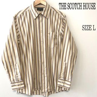 ザスコッチハウス(THE SCOTCH HOUSE)のTHE SCOTCH HOUSE ザスコッチハウス ストライプシャツ L(シャツ)