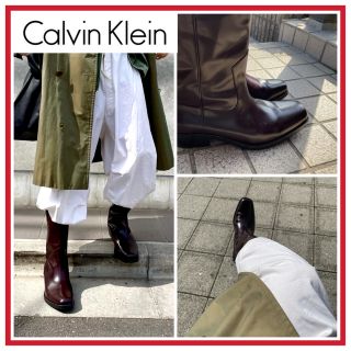 シーケーカルバンクライン(ck Calvin Klein)のブーツ Calvin Klein PLATINUM 焦茶色　ウエスタンブーツ(ブーツ)