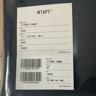 W)taps - wtaps BUDS / LS / COTTON. TWILL NAVY の通販 by 777's shop ...