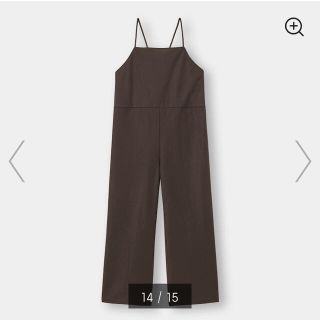 ザラ(ZARA)の★今期新品 GU ジーユー 美シルエット サロペット オールインワン ブラウンS(サロペット/オーバーオール)