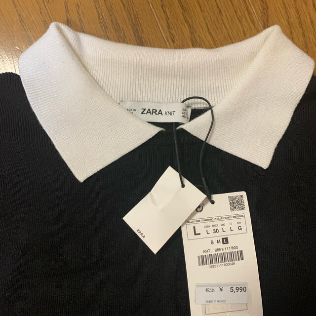 ZARA(ザラ)の新品★ZARAザラ★ニットワンピース　黒　 レディースのワンピース(ミニワンピース)の商品写真