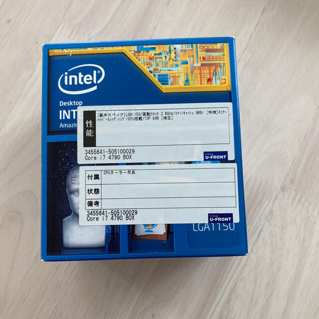PC/タブレットIntel i7 4790 CPUクーラー欠品
