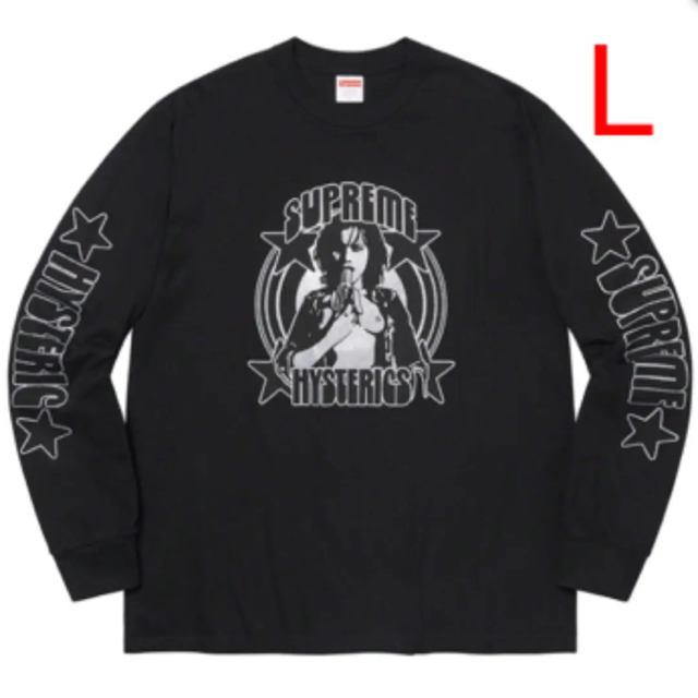 Supreme Hysteric Glamour L/S Tee ブラック LTシャツ/カットソー(七分/長袖)