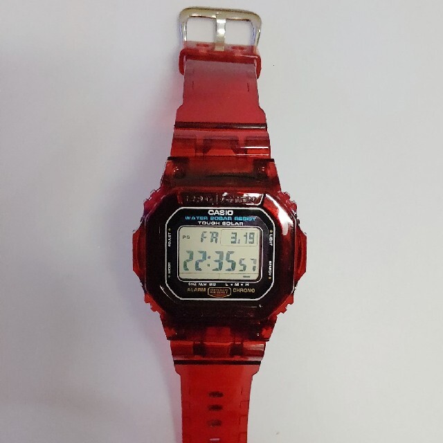 G-SHOCK(ジーショック)のやまおとこ様専用 G-5600E タフソーラー スケルトンレッド カスタム メンズの時計(腕時計(デジタル))の商品写真