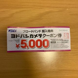 泉ちゃん専用　ヨドバシカメラのクーポン券円5000円×1枚(ショッピング)