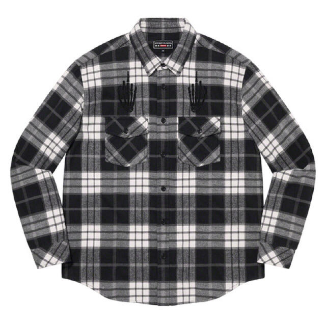 新品 送料無料 Supreme Plaid Flannel Shirt 黒 ヒス