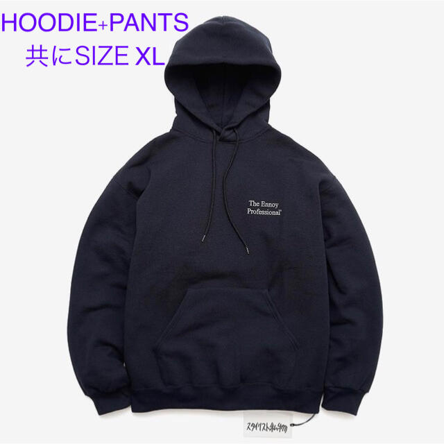 エンノイとスタイリスト私物　HOODIE+SWEAT PANTS(NAVY)トップス