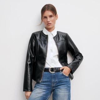 ZARA  レディース　ライダースジャケット　レザー