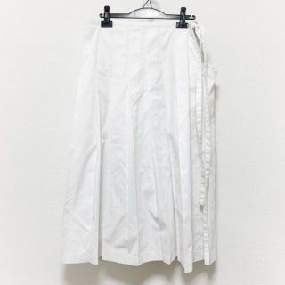 コムデギャルソン(COMME des GARCONS)のコムデギャルソン ロングスカート - 白(ロングスカート)