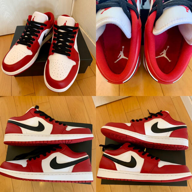 NIKE AIR JORDAN1 LOW シカゴ28cm ペイントカスタム美