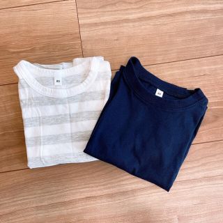 ムジルシリョウヒン(MUJI (無印良品))のMUJI無印良品　こども　半袖　Tシャツ　2枚セット(Ｔシャツ)