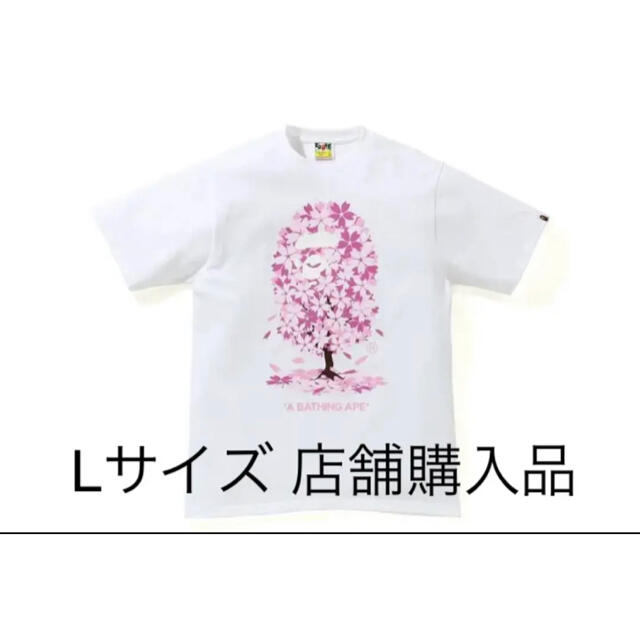 Tシャツ/カットソー(半袖/袖なし)BAPE A BATHING APE SAKURA TEE ホワイト L