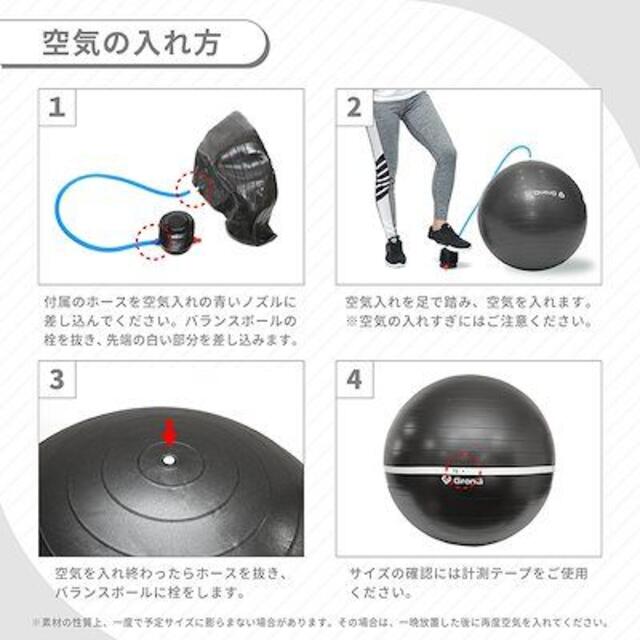 バランスボール 空気入れ付 自宅で簡単ダイエット アンチバースト仕様で安心 激安 Yli2mwwptt トレーニング用品 reamers Com