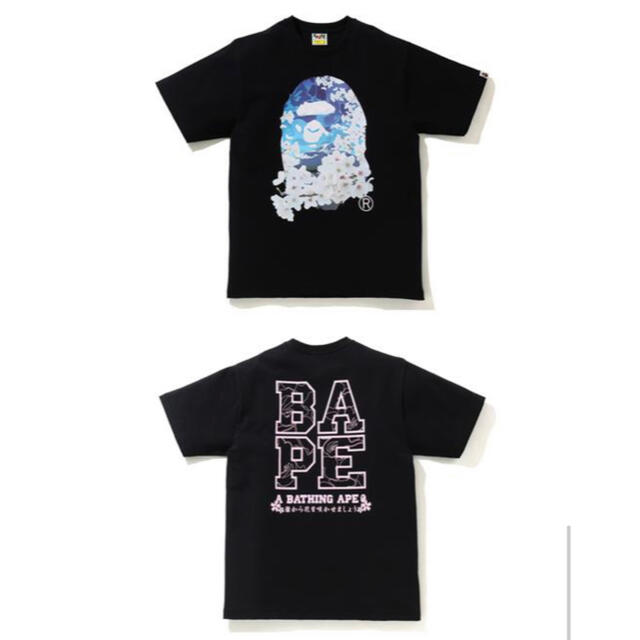 bape  SAKURA PHOTO APE HEAD TEE