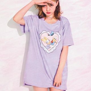 メリージェニー(merry jenny)のハートフリルDONALD&DAISYTシャツ(Tシャツ(半袖/袖なし))