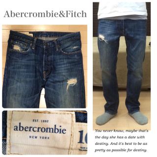 アバクロンビーアンドフィッチ(Abercrombie&Fitch)の美品A&Fクラッシュデニム送料込(デニム/ジーンズ)