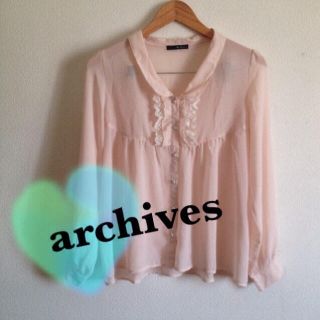 アルシーヴ(archives)のarchives♡ピンクブラウス(シャツ/ブラウス(長袖/七分))