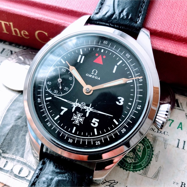 高級品市場 腕時計 #1955【人気のブラックフェイス】メンズ - OMEGA オメガ 動作良好 懐中 腕時計(アナログ)