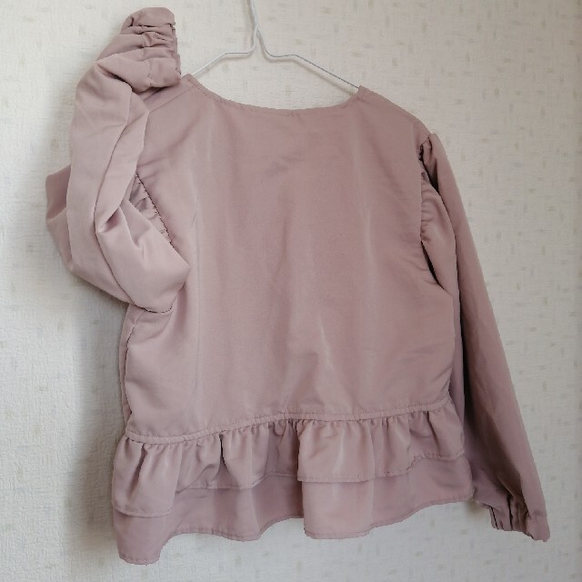 ひまわり様))　120　ノーカラージャケット　うすピンク キッズ/ベビー/マタニティのキッズ服女の子用(90cm~)(ジャケット/上着)の商品写真